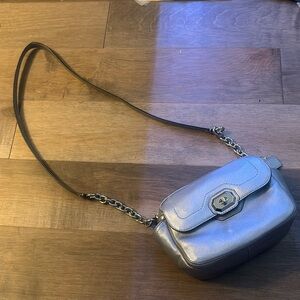 Metallic Coach Square Bag
